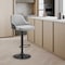 Armen Living Asher Adjustable Gray Faux Leather and Black Finish Bar Stool LCARBABLBLGR - alternate 10